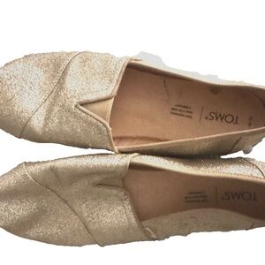 Tom's Women's Classics Canvas Flats 10 seize sparkle gold